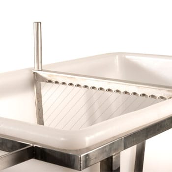chariot bassine inox